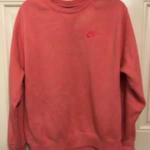 coral nike crewneck sweatshirt